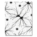 Black Neurons White Dot Starburst Rug