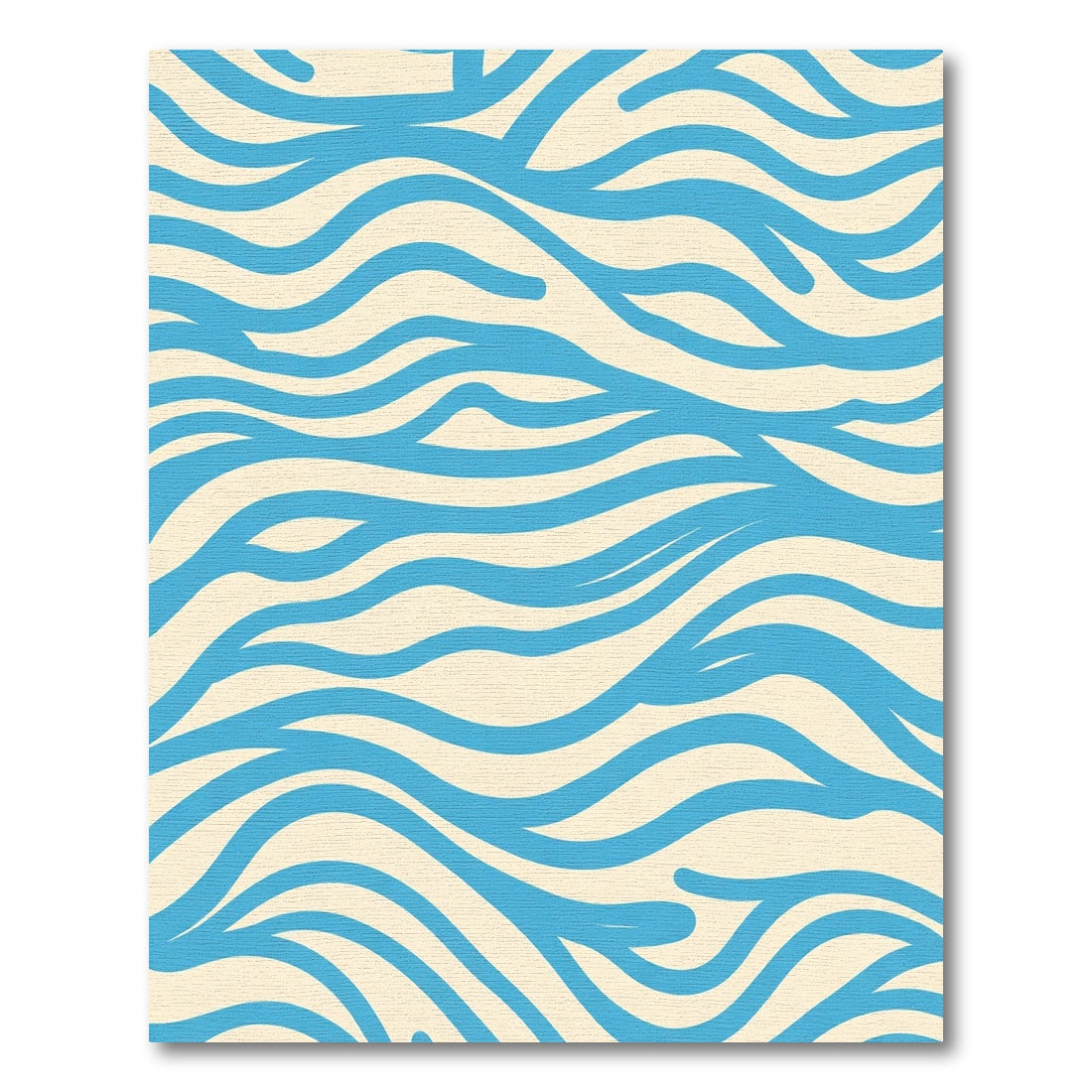 Abstract Blue Wave Stripes Rug