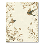 Brown Birds Amongst Foliage Rug