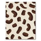 Brown Spots Cream Background Abstract Art Rug