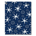 Navy White Starfish Sea Urchin Collection Rug