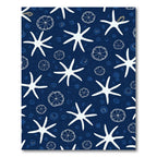 Navy White Starfish Sea Urchin Collection Rug