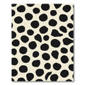 Cream Black Abstract Spots Rug