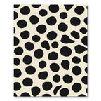 Cream Black Abstract Spots Rug