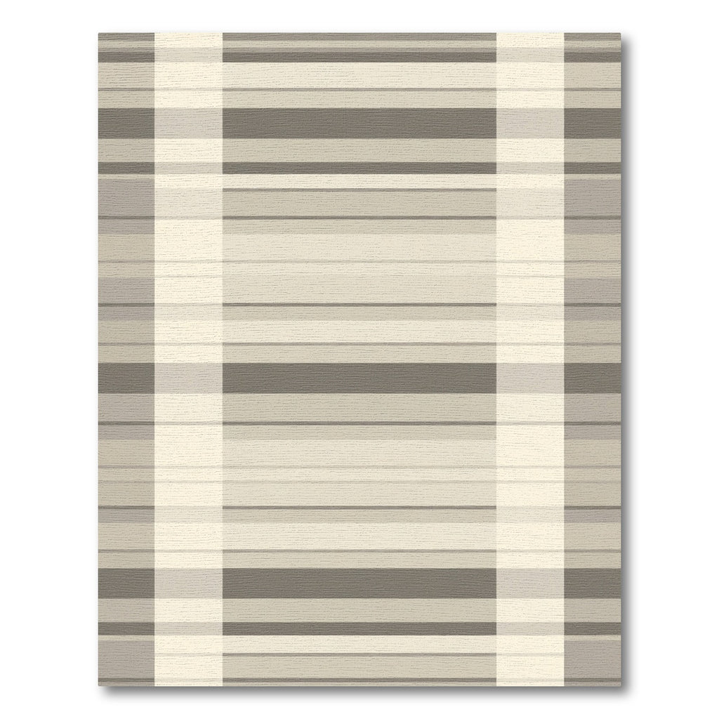 Neutral Tones Plaid Stripe Rug