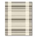Neutral Tones Plaid Stripe Rug