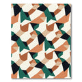 Abstract Geometric Terracotta Green Rug