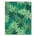 Shades Of Green Tropical Leaf Rug
