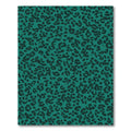 Teal Black Leopard Spots Rug