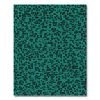 Teal Black Leopard Spots Rug