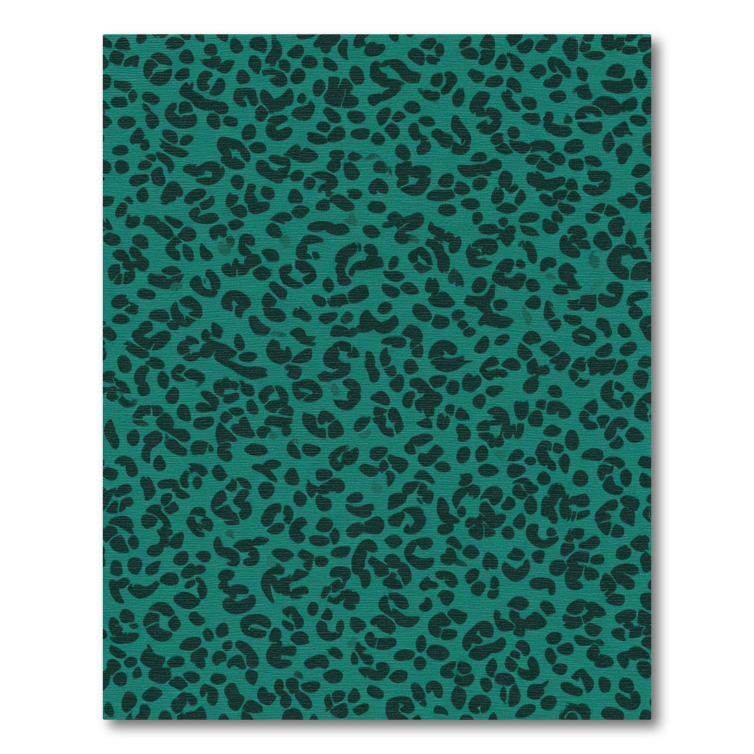Teal Black Leopard Spots Rug
