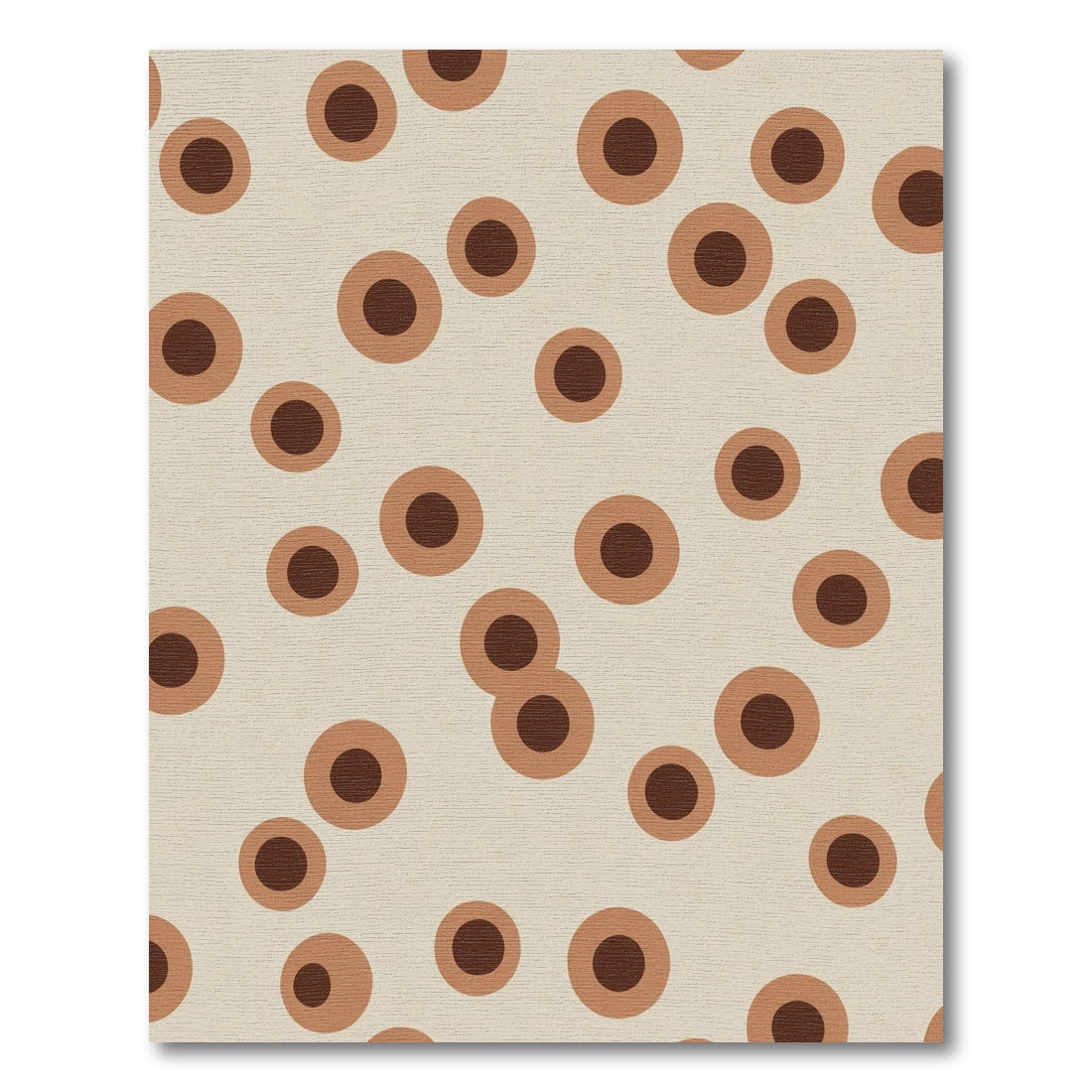 Brown and Beige Dot Composition Rug