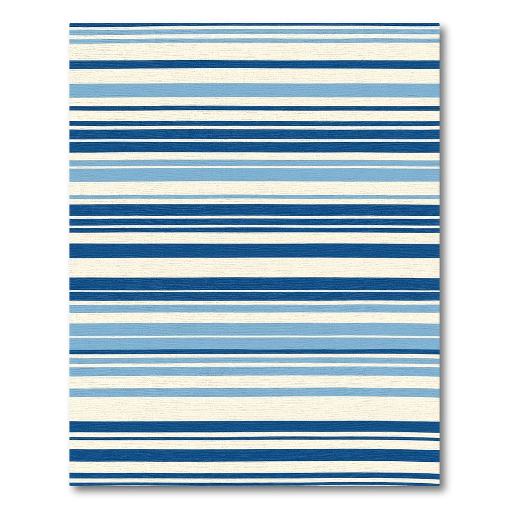 Nautical Multi Blue Horizontal Stripes Rug