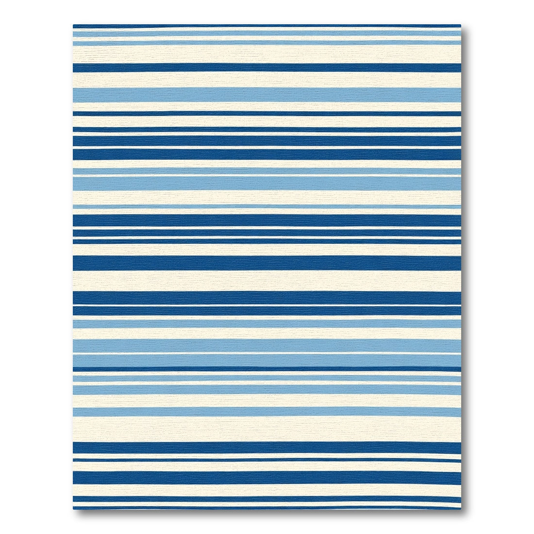 Nautical Multi Blue Horizontal Stripes Rug