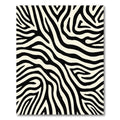 Bold Black Ivory Zebra Print Rug