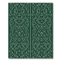 Forest Green Light Filigree Scroll Rug
