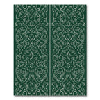 Forest Green Light Filigree Scroll Rug