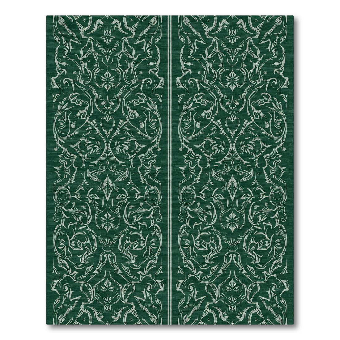 Forest Green Light Filigree Scroll Rug