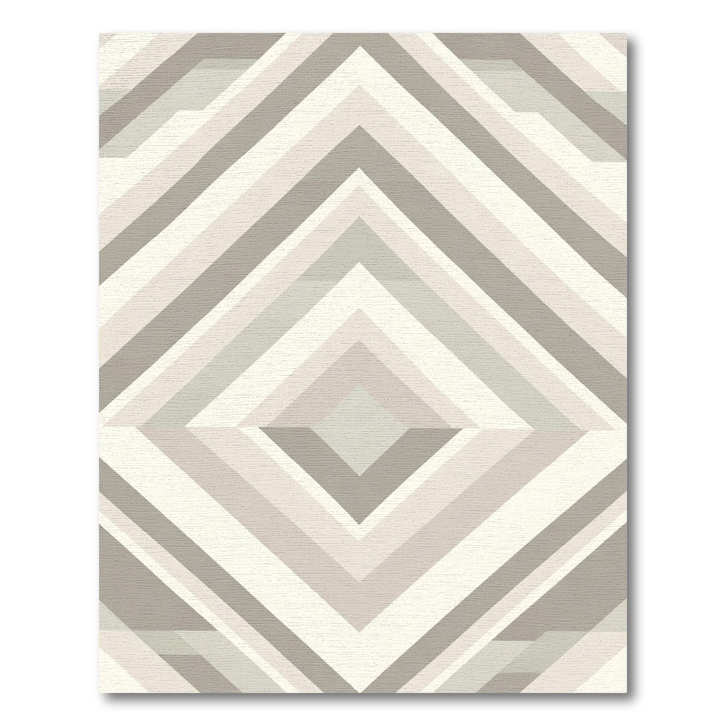 Neutral Tones Chevron Diamond Geometric Rug