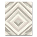 Neutral Tones Chevron Diamond Geometric Rug