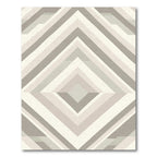 Neutral Tones Chevron Diamond Geometric Rug
