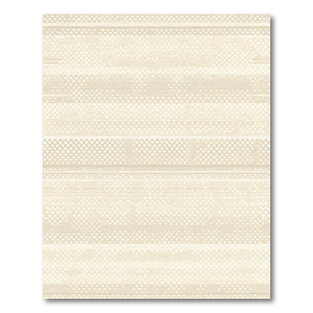 Subtle Beige Horizontal Stripe Halftone Rug