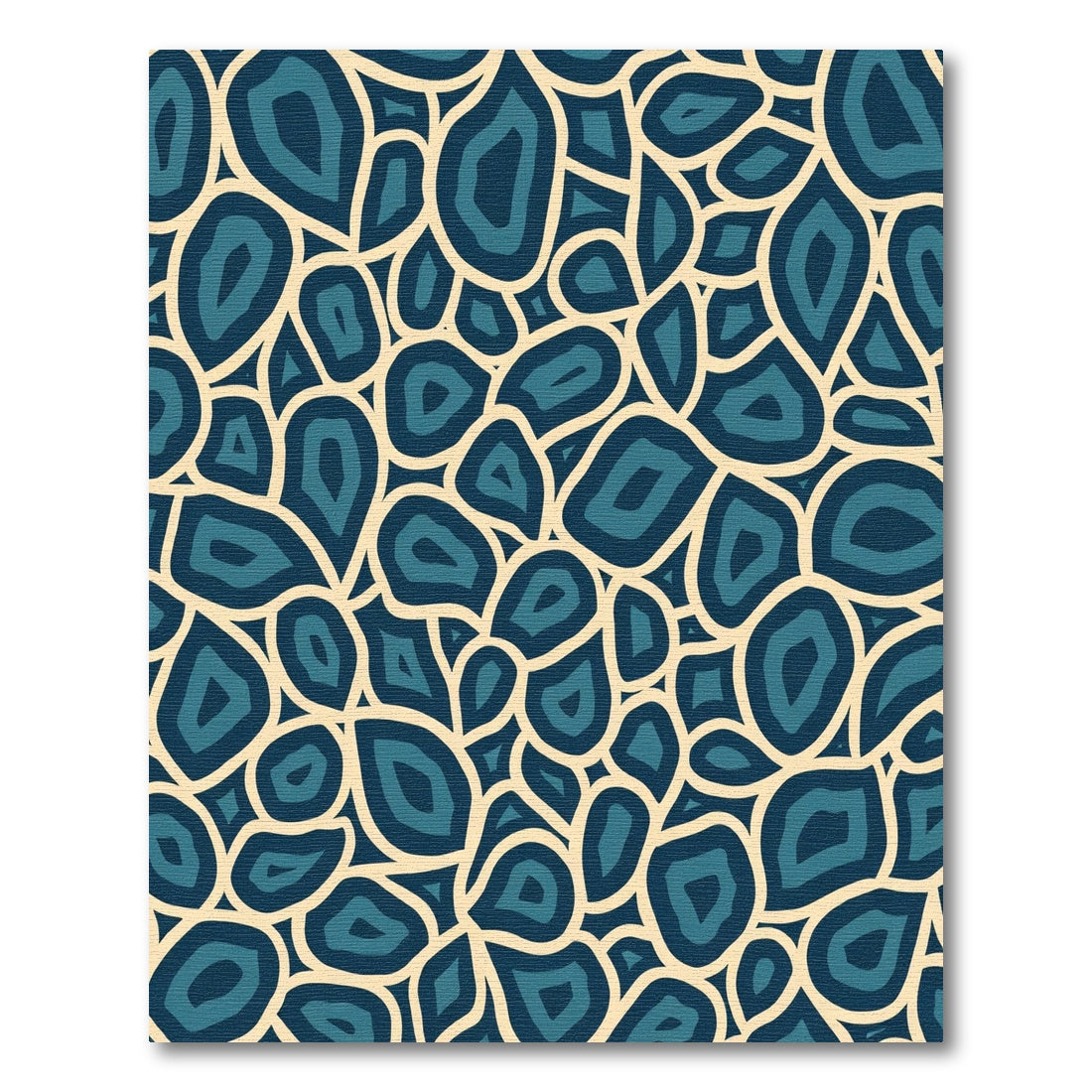 Deep Blue Agate Organic Flow Rug