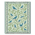 Blue Birds on Green Branches Rug