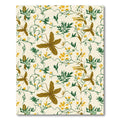 Golden Yellow Vine Floral Rug