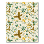 Golden Yellow Vine Floral Rug