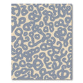 Abstract Blue Swirls Cream Background Rug