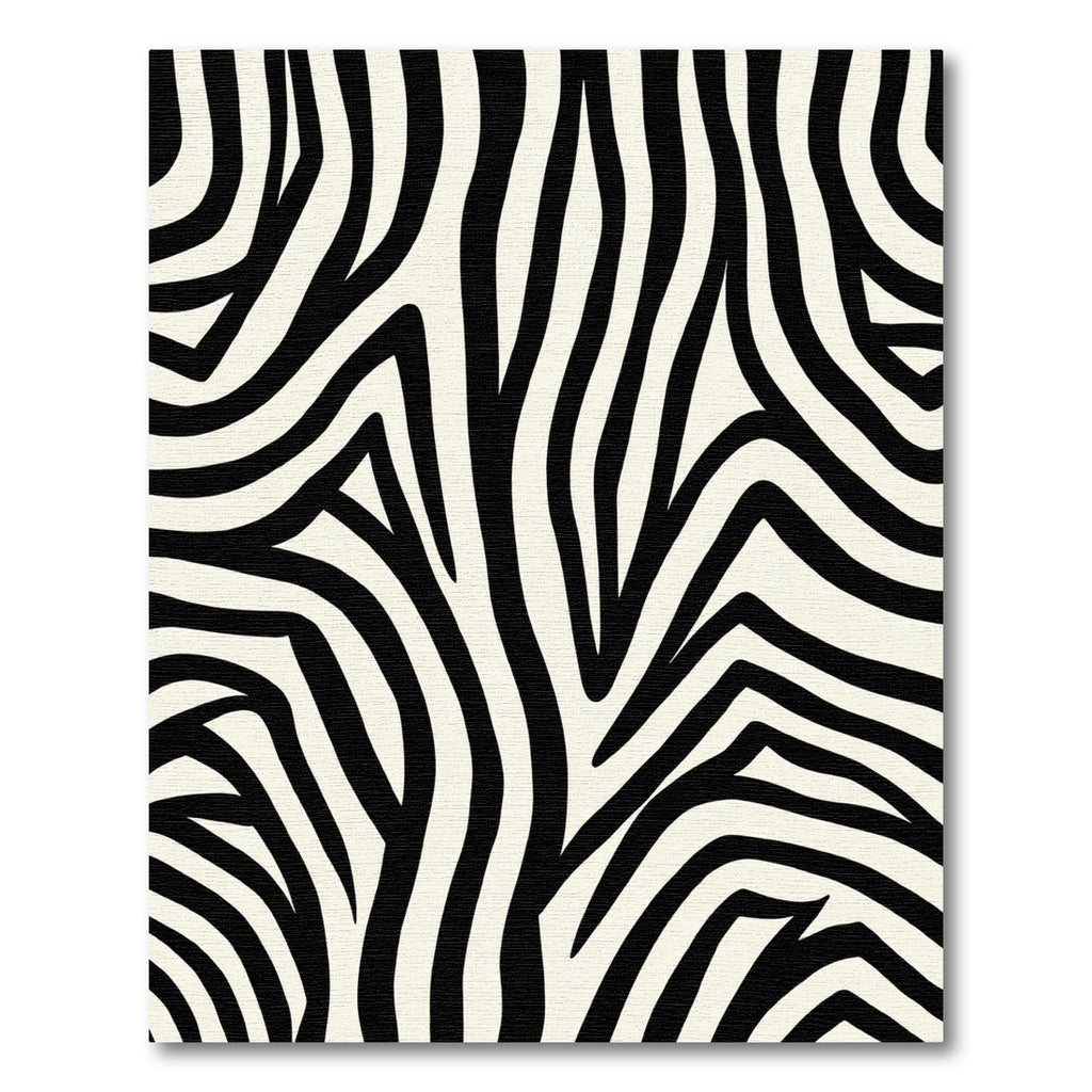 Classic Black White Zebra Stripes Rug