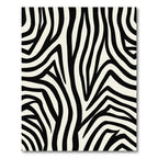 Classic Black White Zebra Stripes Rug