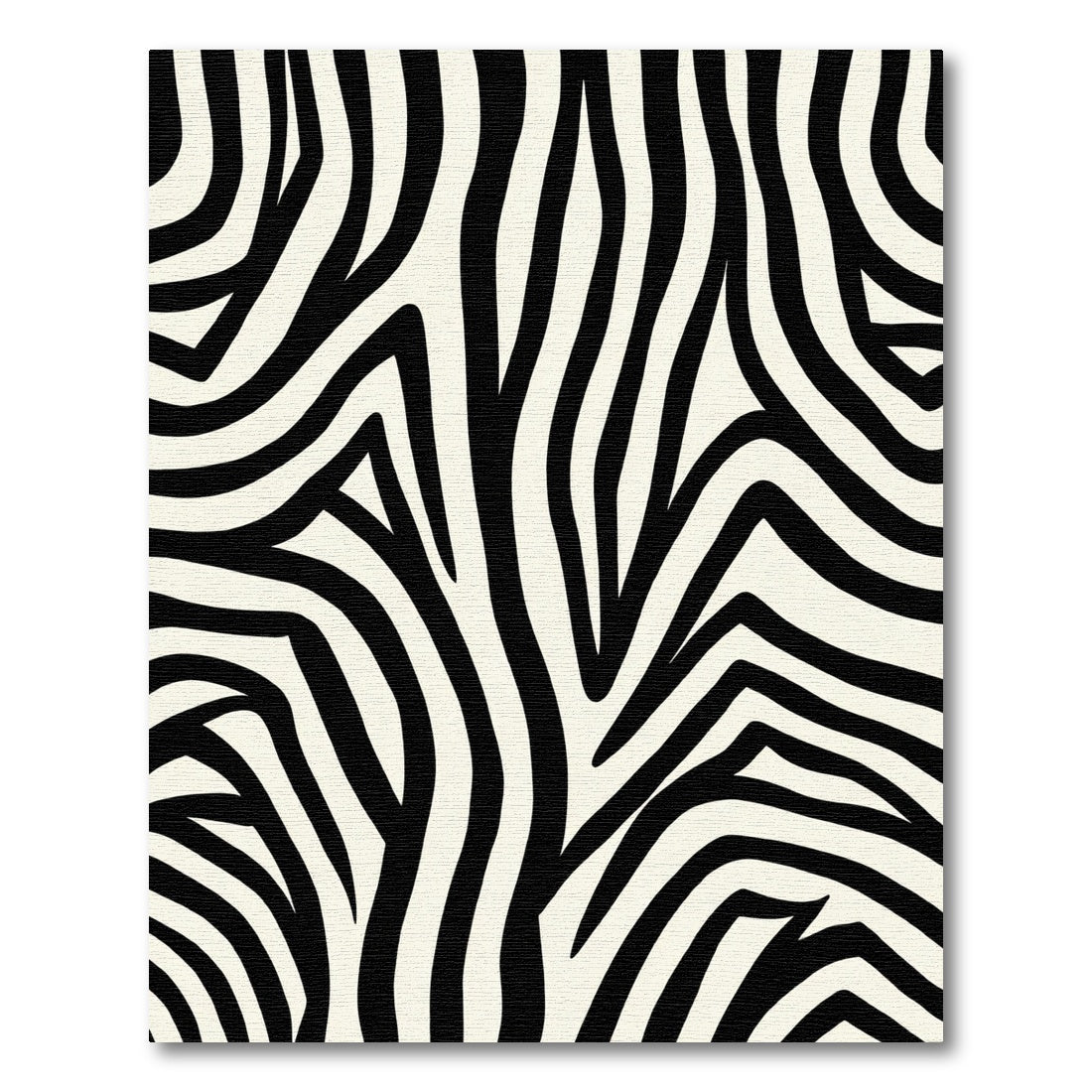 Classic Black White Zebra Stripes Rug