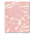 Pink Floral Stripe Deco Rug