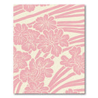 Pink Floral Stripe Deco Rug