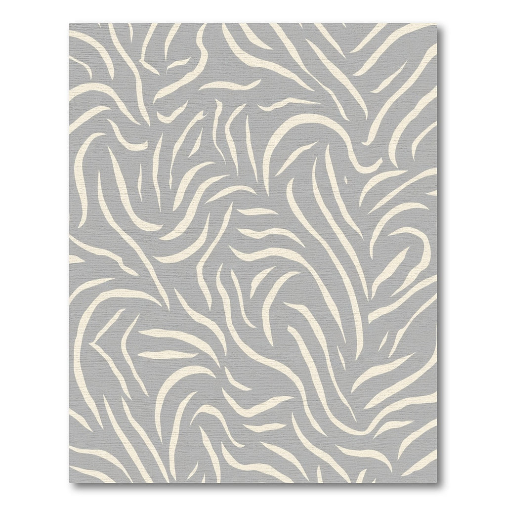 Gray and Cream Abstract Swirl Rug