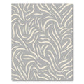 Gray and Cream Abstract Swirl Rug