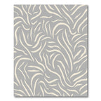 Gray and Cream Abstract Swirl Rug