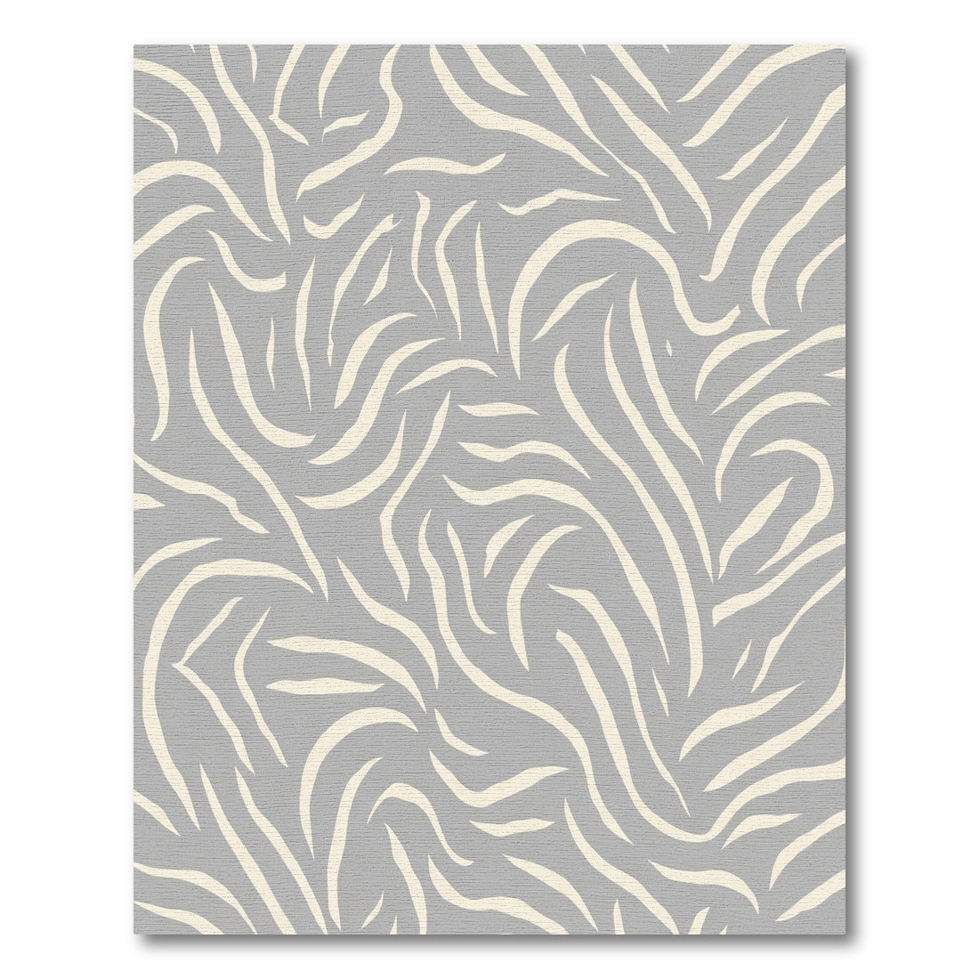 Gray and Cream Abstract Swirl Rug