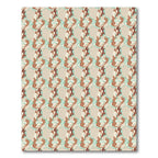 Abstract Curved Earthy Brown Teal Rug