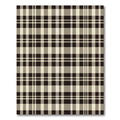 Classic Beige Black Tartan Squares Rug