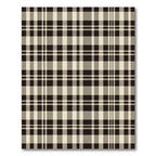 Classic Beige Black Tartan Squares Rug