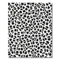Abstract Black White Irregular Shapes Rug