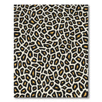 Bold Black Gold Leopard Print Rug