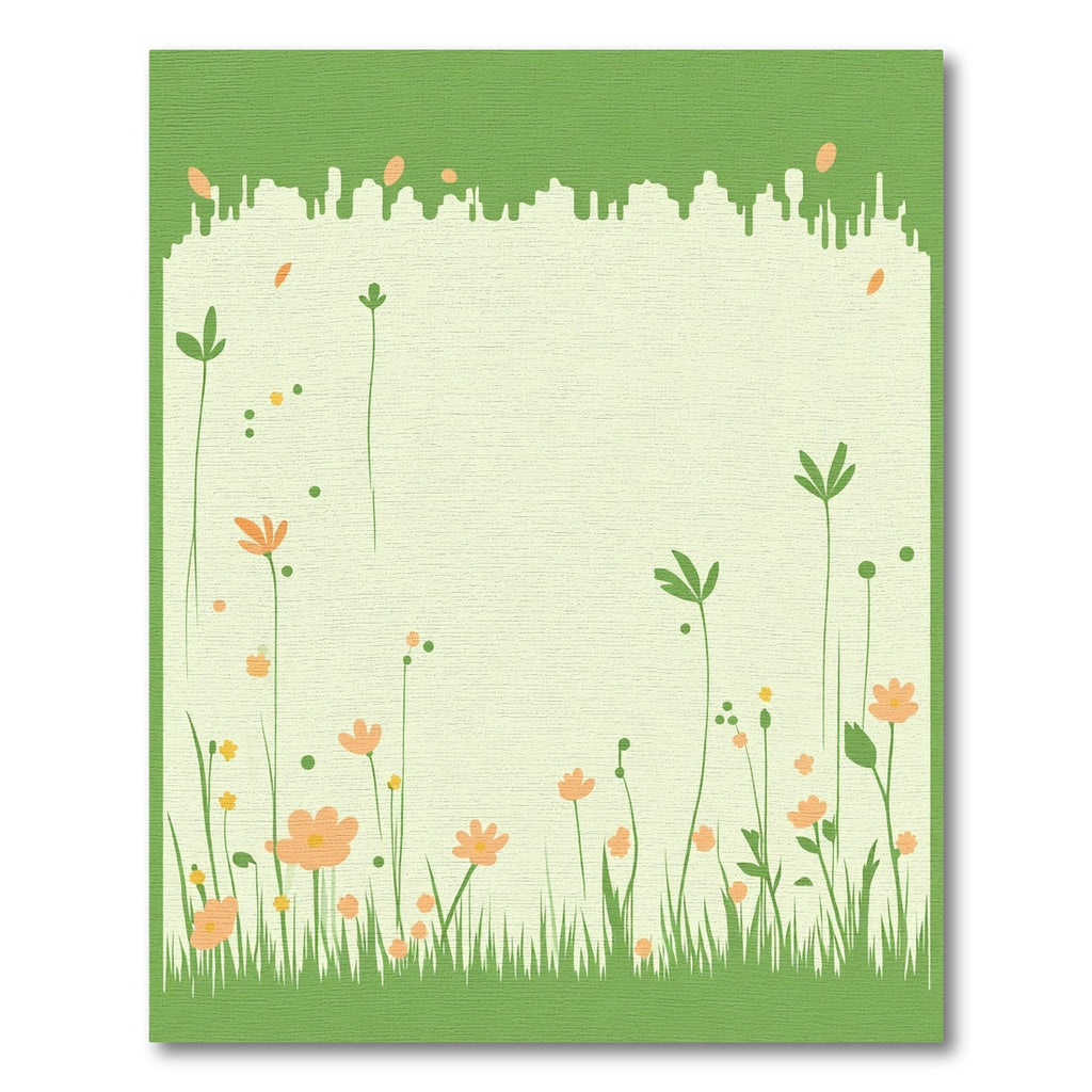 Whimsical Peach Blossom Garden Meadow Rug