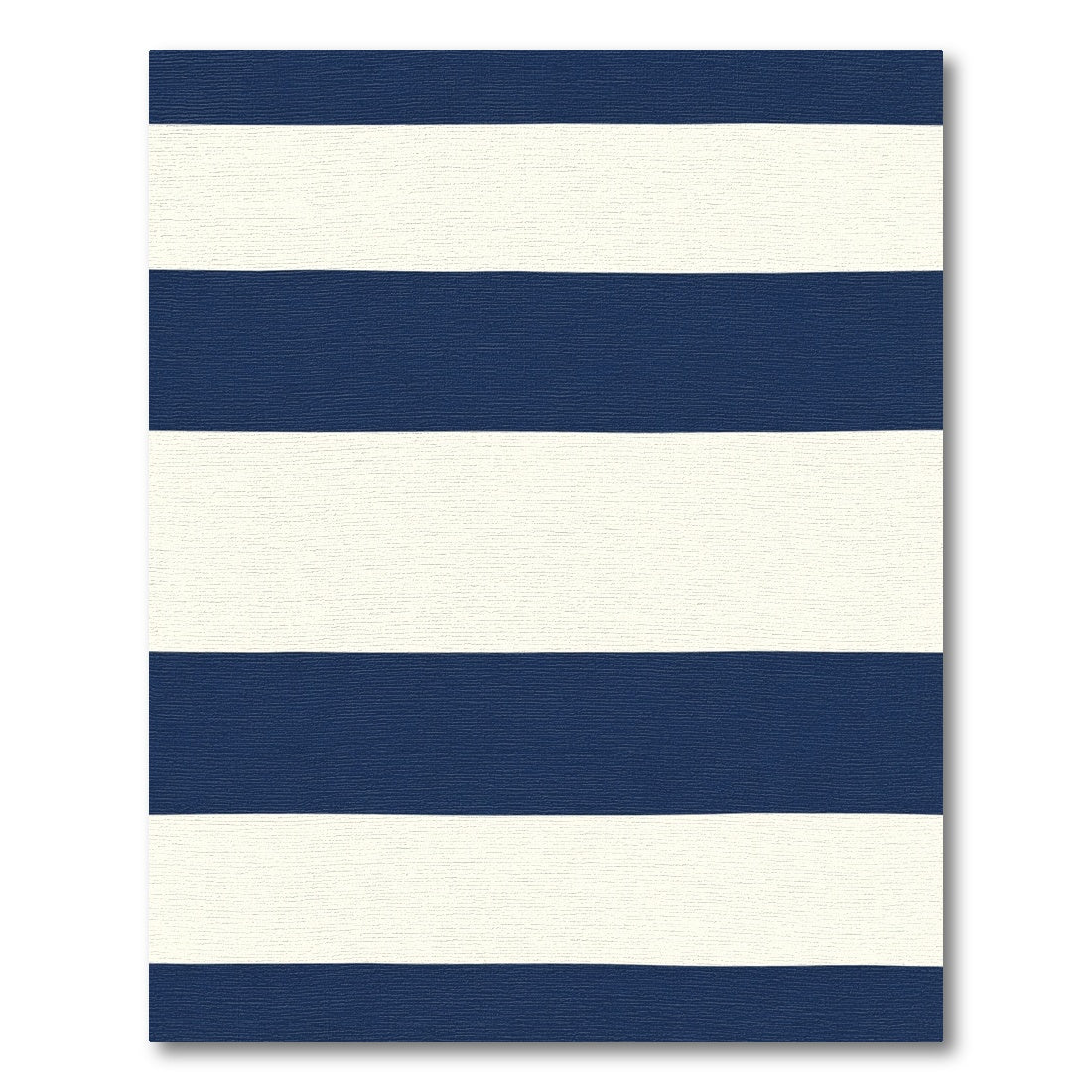 Bold Navy Cream Horizontal Stripe Rug