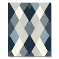 Modern Geometric Diamond Color Block Rug