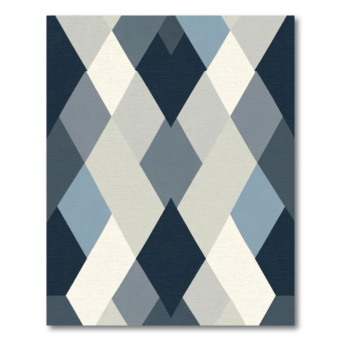 Modern Geometric Diamond Color Block Rug
