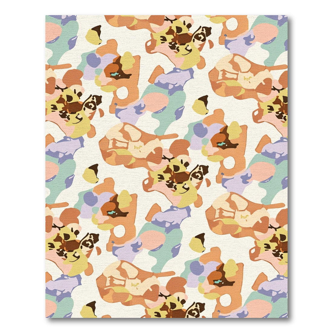 Earthy Boho Abstract Blob Rug